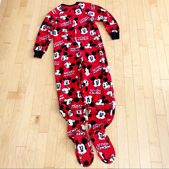 Disney Mickey Mouse Adult Onesie Footed Pajama - Picture 3 of 5